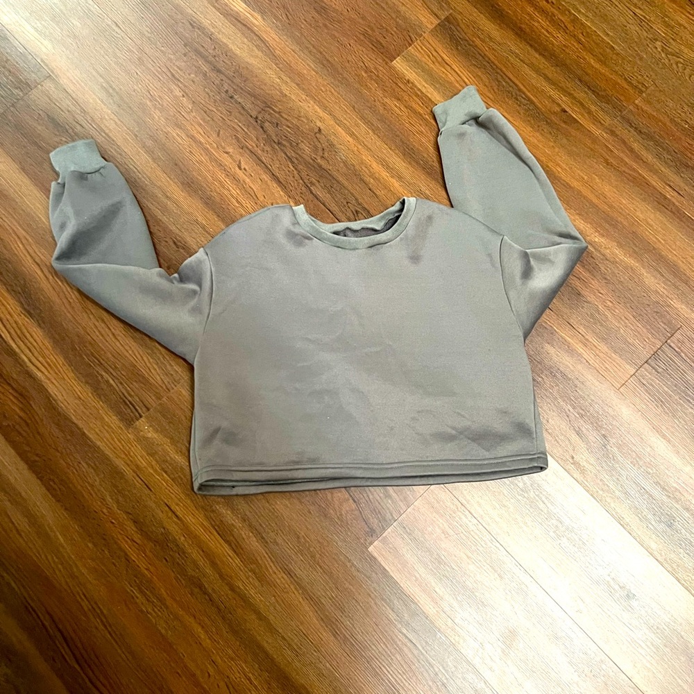 Grey Crop Sweatshirt